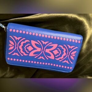 Vera Bradley Blue and Pink Floral Wallet